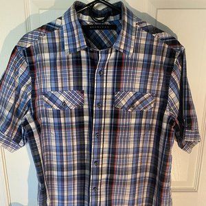 Sean John Short Sleeve Button Down Shirt Size M